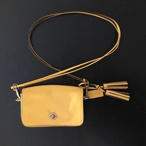Used ONCE! COACH Tassel Leather Crossbody Purse